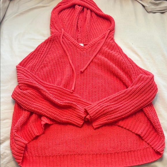 aerie Sweaters - Aerie Pink V-Neck Sweater Soft Knit Relaxed Fit